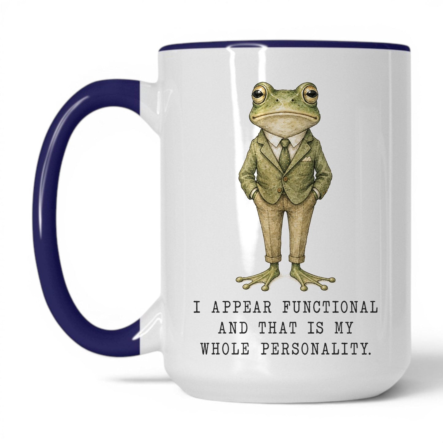 Appear Functional Frog Mug – 15oz White Midnight Blue Mug
