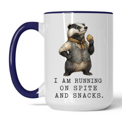 Spite and Snacks Badger Coffee Mug
