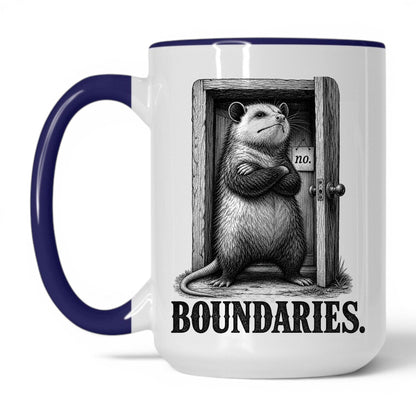 Boundaries Opossum Coffee Mug