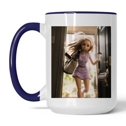 On My Way Doll Face Coffee Mug