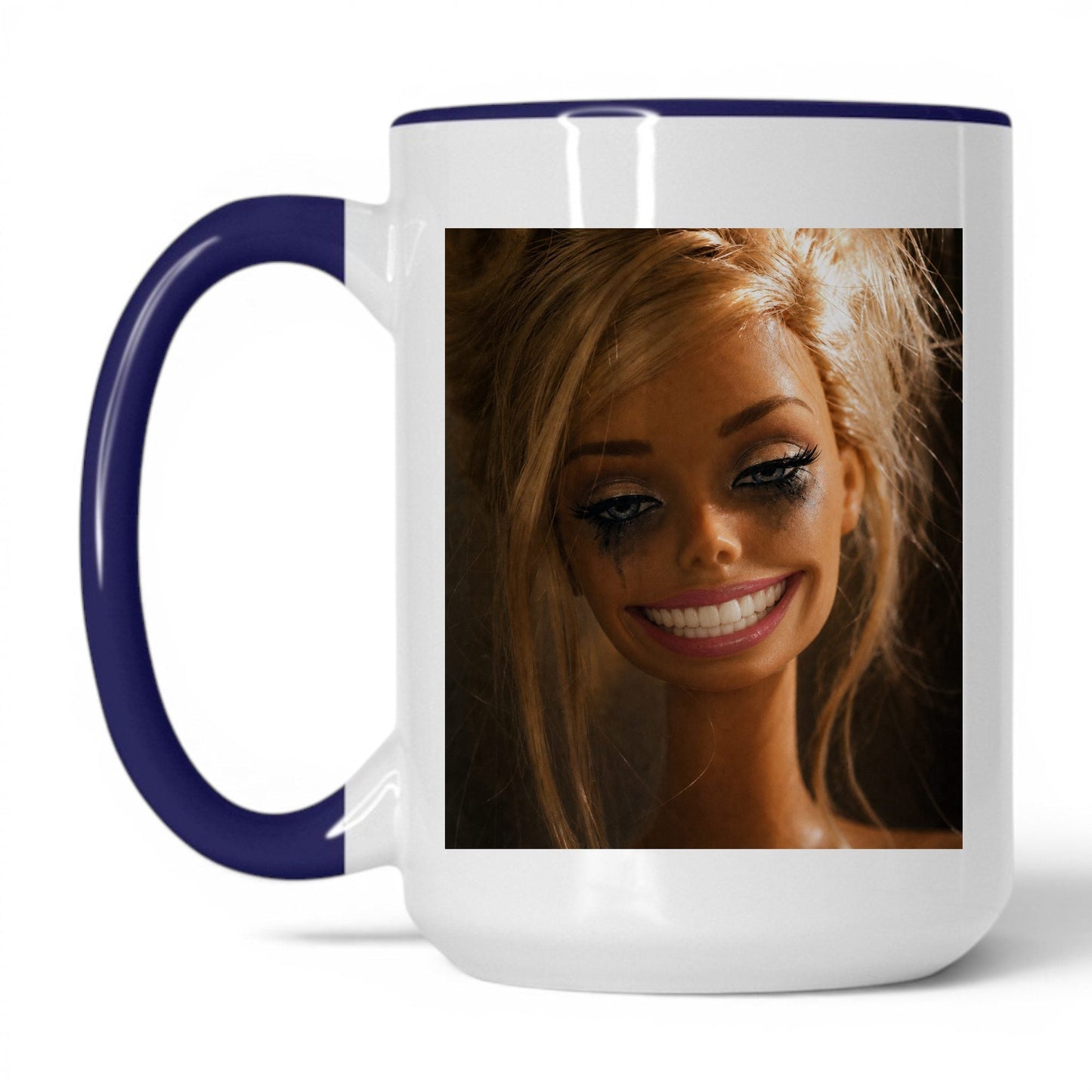 Fake Happy Doll Face Coffee Mug