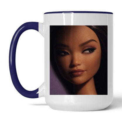 Suspicious Doll Face Coffee Mug