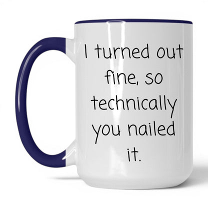 You Nailed It Mug – 15oz White/Midnight Blue Mug