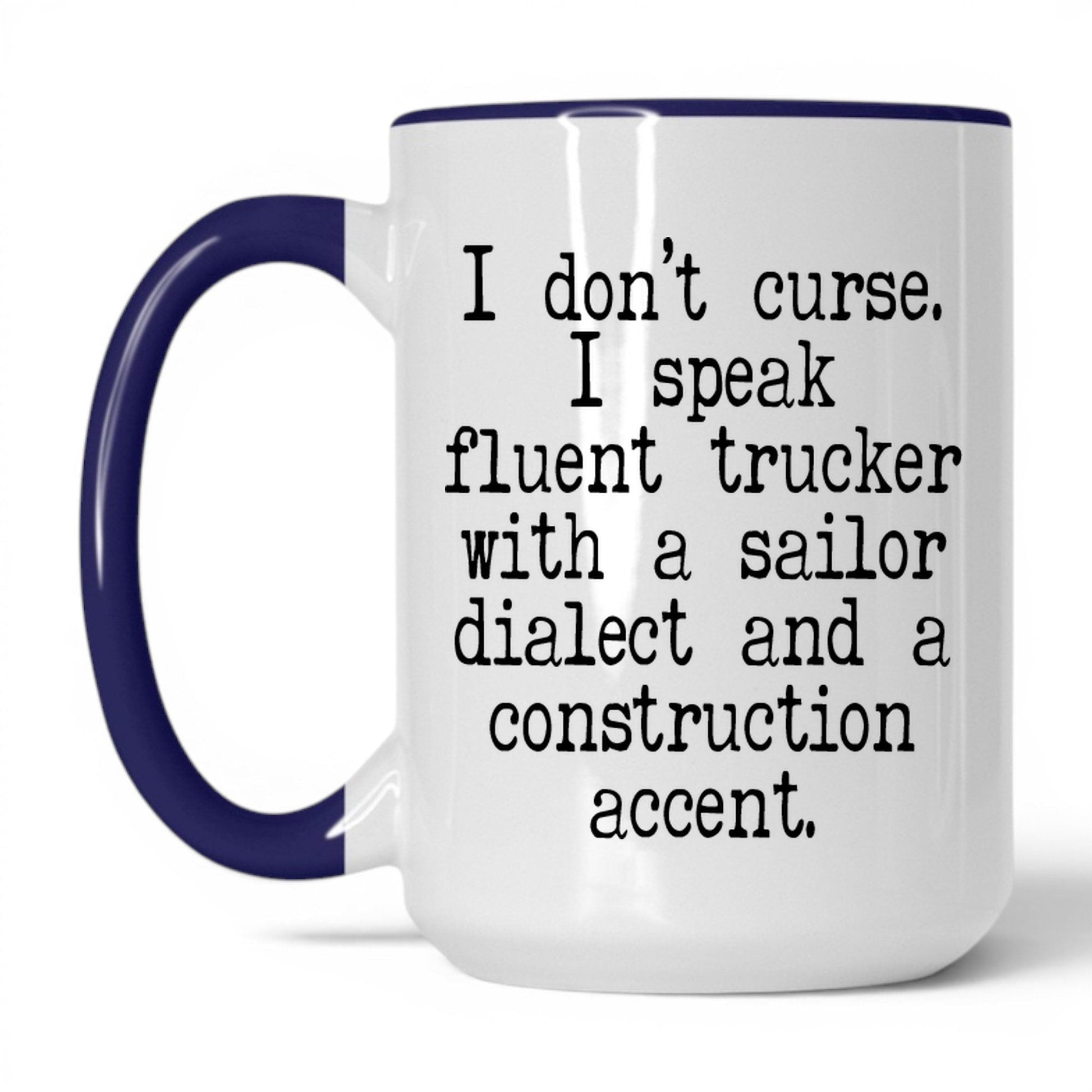 Fluent Trucker Sailor Dialect Mug – 15oz White/Midnight Blue Mug