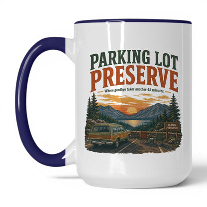 Parking Lot Preserve Mug – 15oz White/Midnight Blue Mug