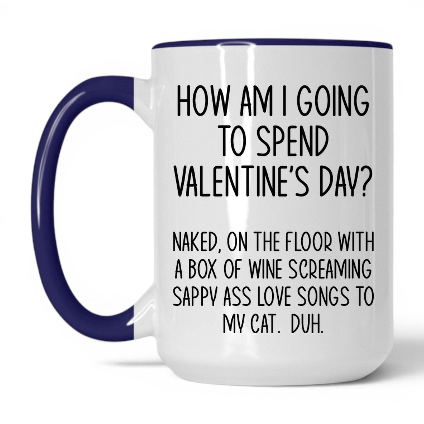 Wine and Screaming Into the Void Mug – 15oz White/Midnight Blue Mug