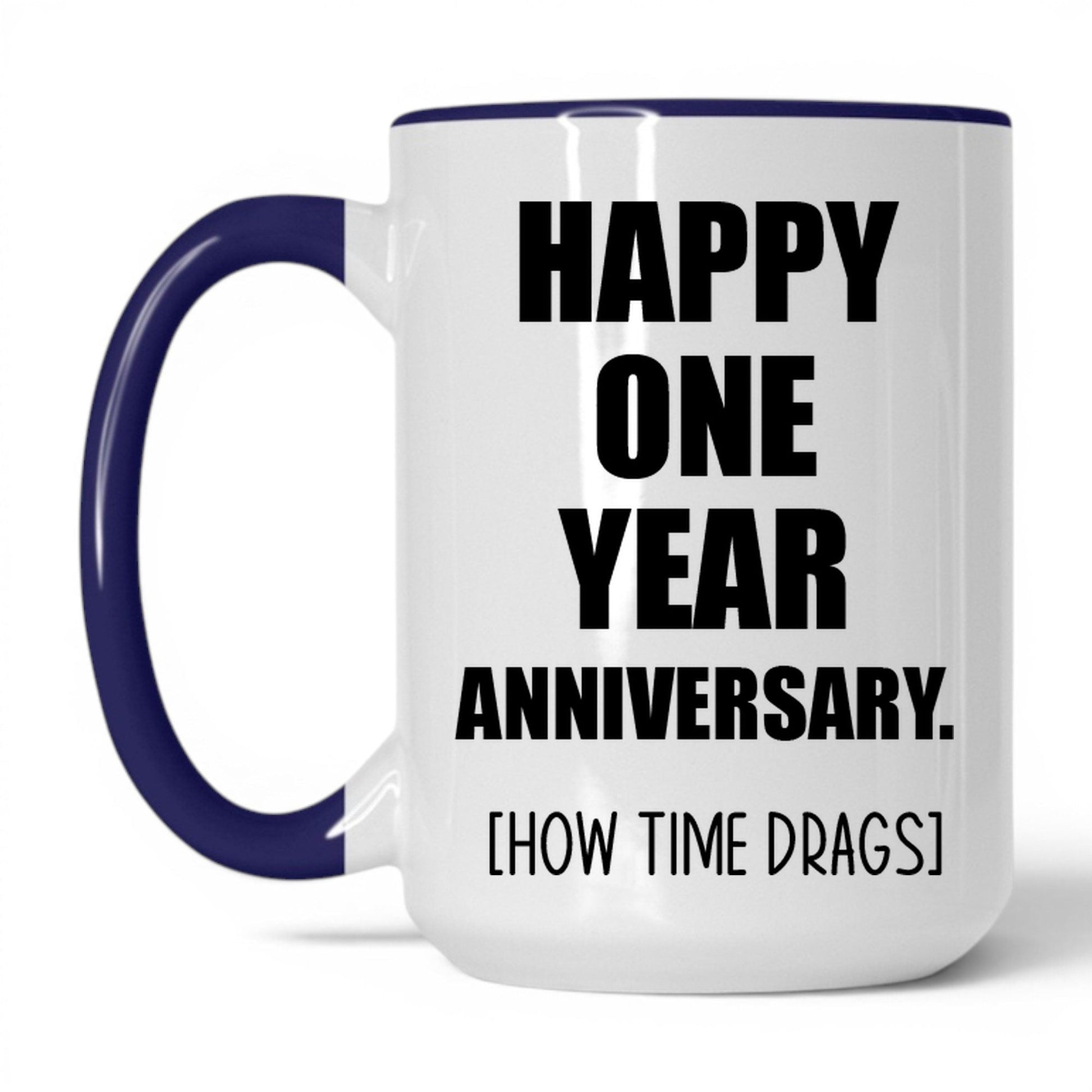 Happy Anniversary How Many Drinks Mug – 15oz White/Midnight Blue Mug