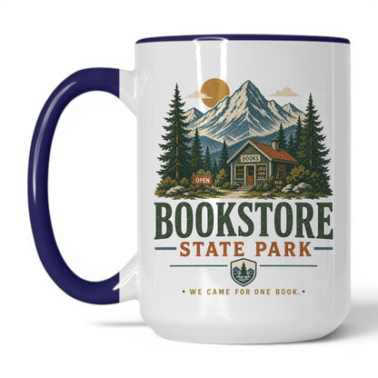 Bookstore State Park Mug – 15oz White/Midnight Blue Mug