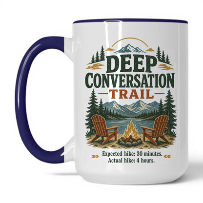 Deep Conversation Trail Mug – 15oz White/Midnight Blue Mug