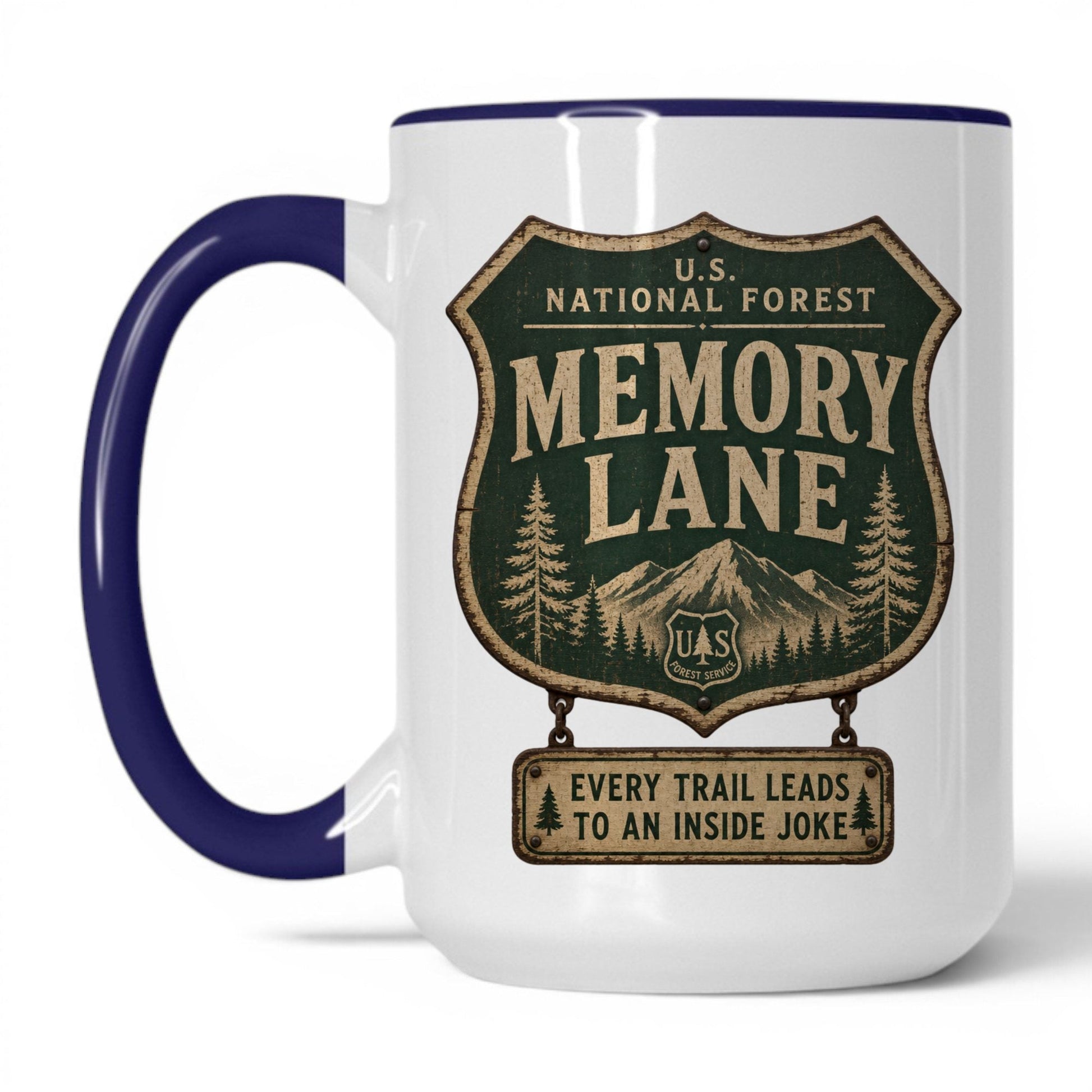 Memory Lane National Park Mug – 15oz White/Midnight Blue Mug
