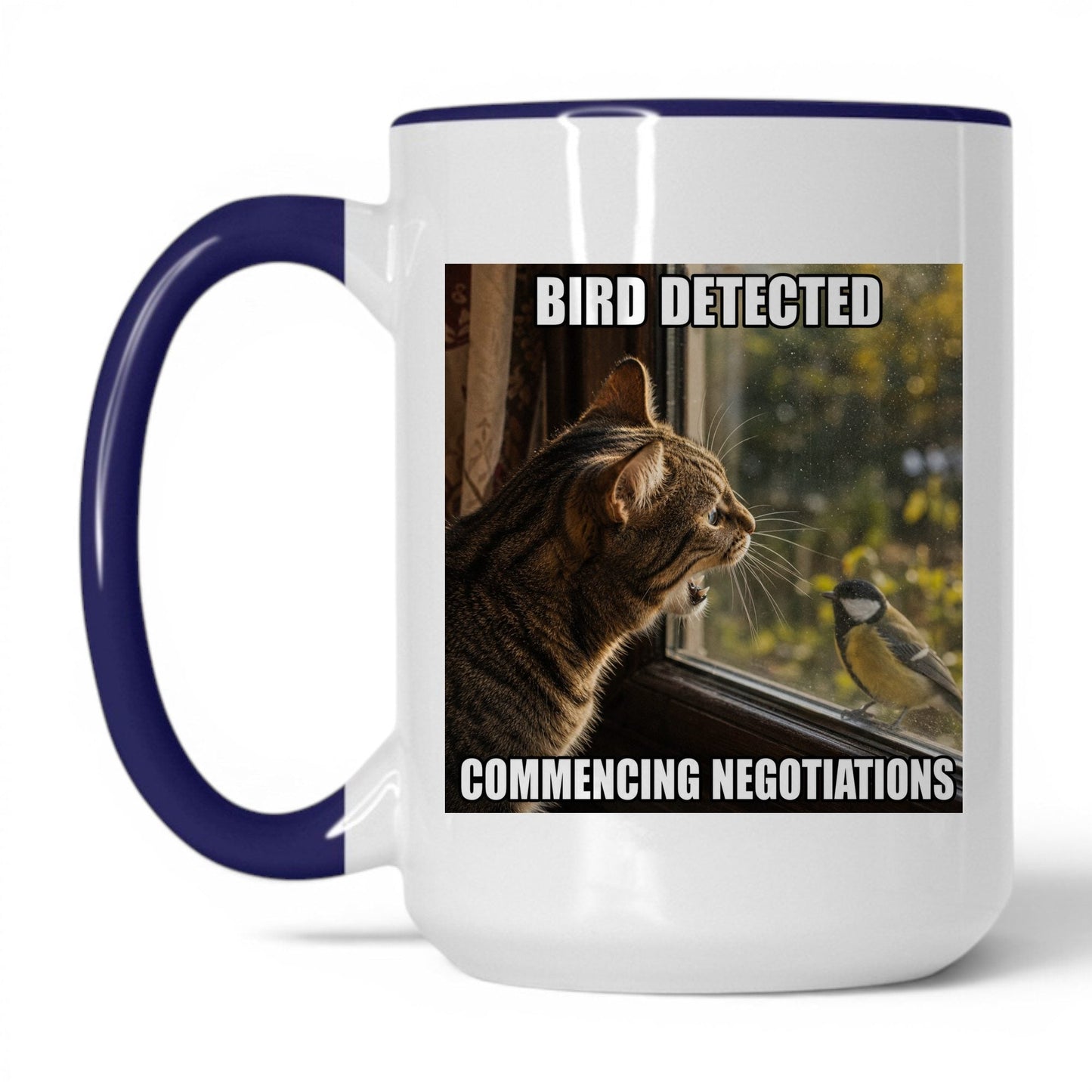 Bird Detected Cat Coffee Mug