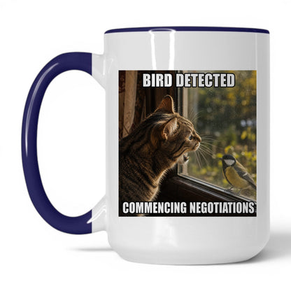 Bird Detected Cat Coffee Mug