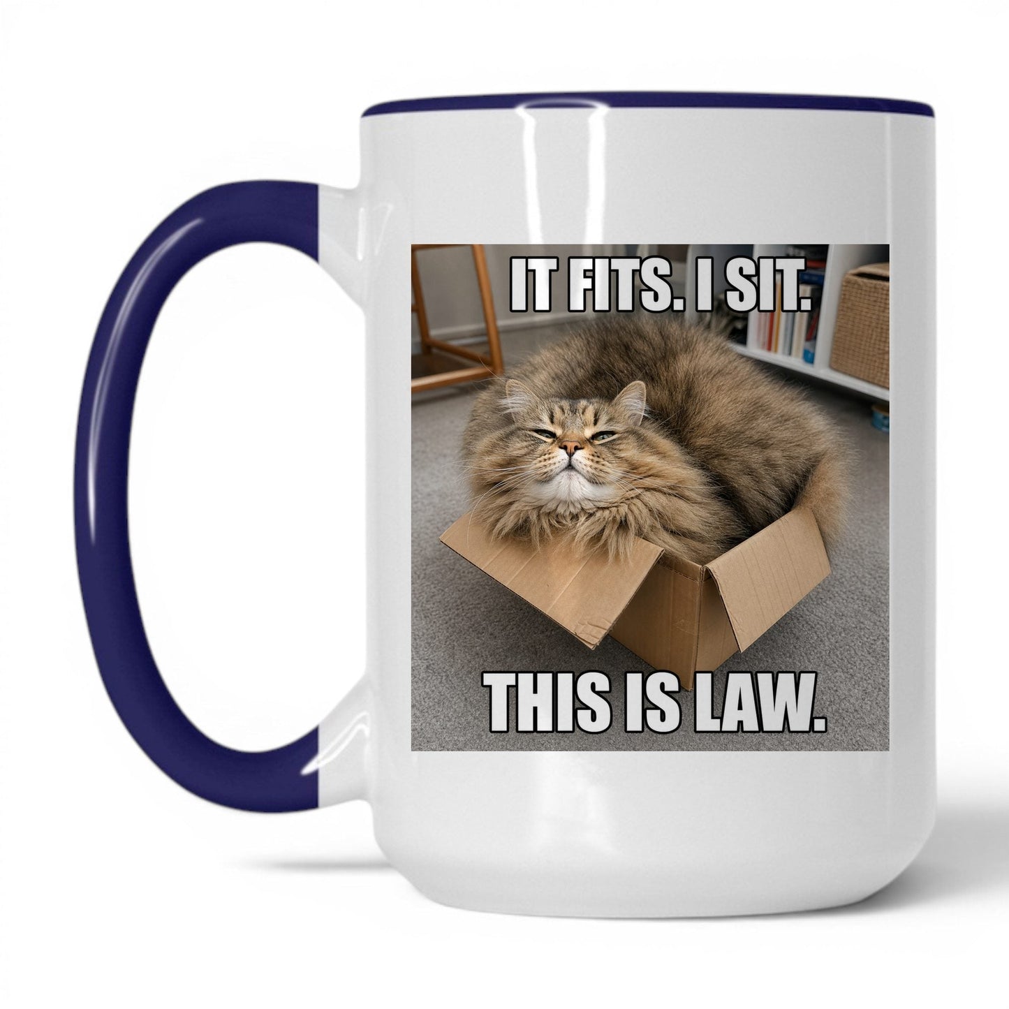 It Fits I Sit Cat Coffee Mug