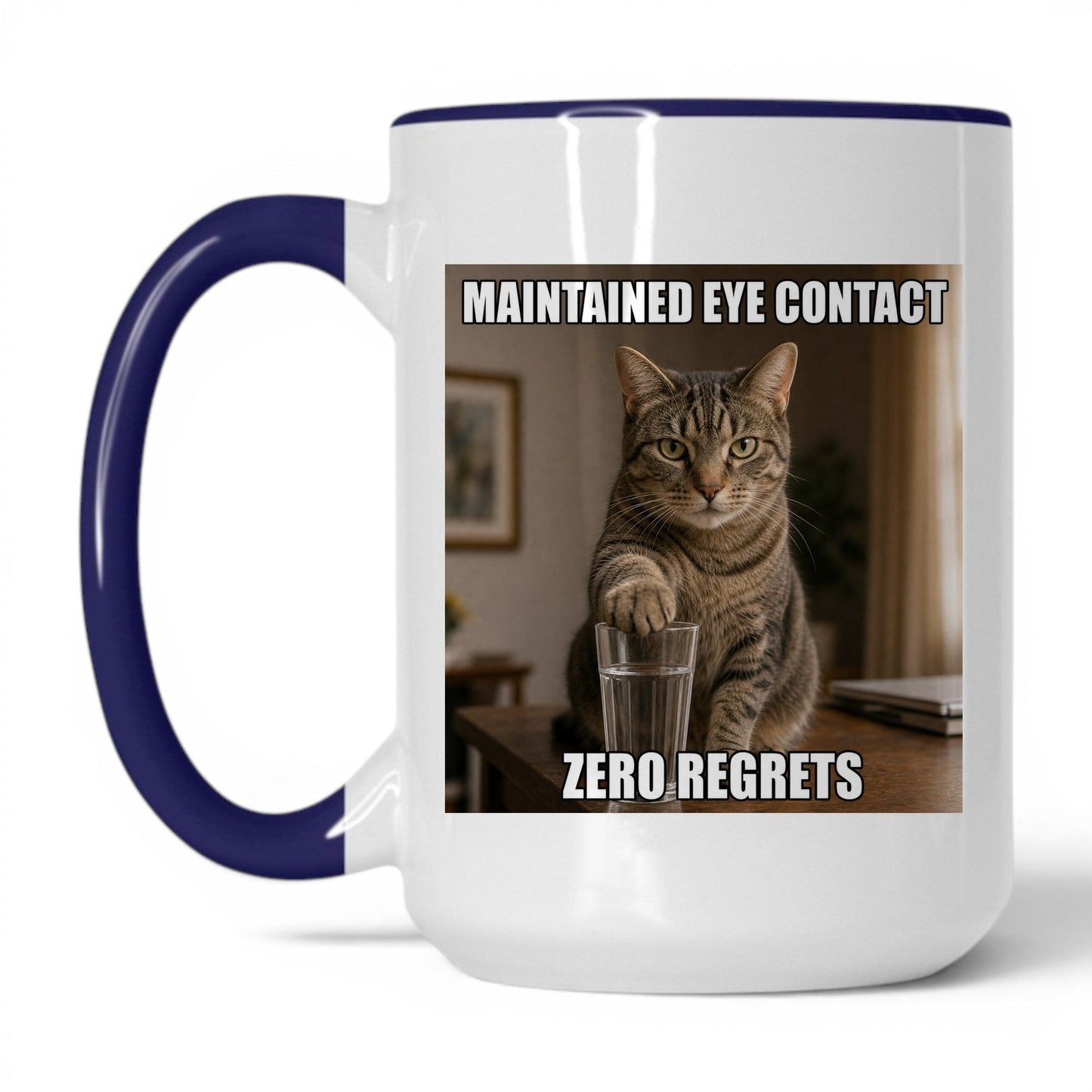 Maintained Eye Contact Cat Coffee Mug