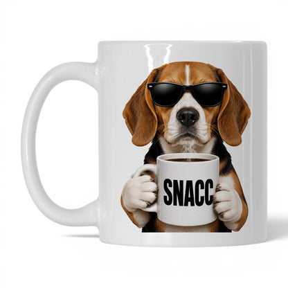 Beagle Snacc coffee mug — 11oz White