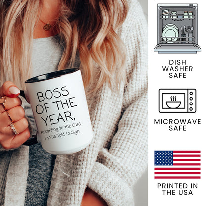 Boss of the Year Card Coffee Mug