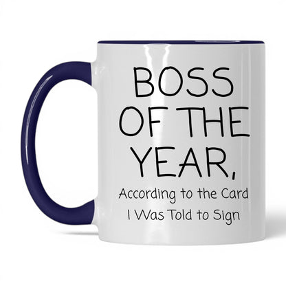 Boss of the Year Card Coffee Mug