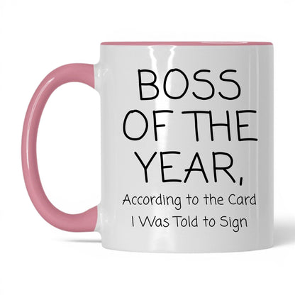 Boss of the Year Card Coffee Mug