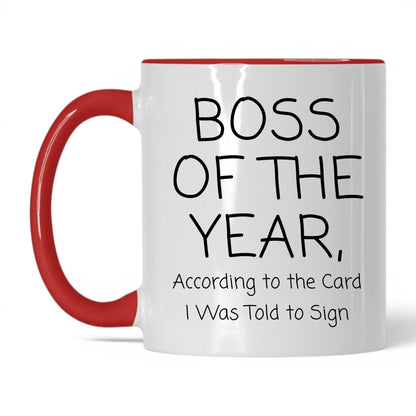 Boss of the Year Card Coffee Mug