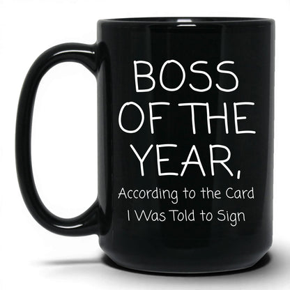 Boss of the Year Card Coffee Mug