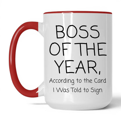Boss of the Year Card Coffee Mug