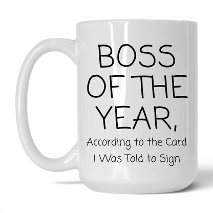 Boss of the Year Card Coffee Mug