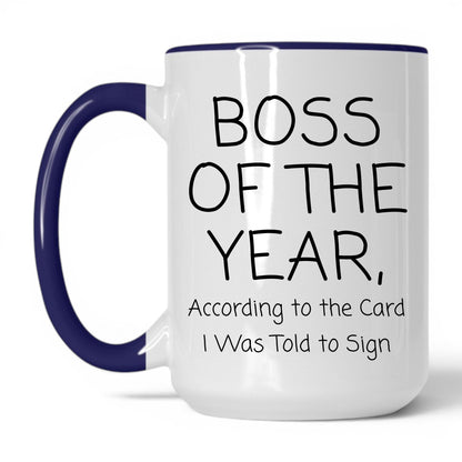 Boss of the Year Card Coffee Mug