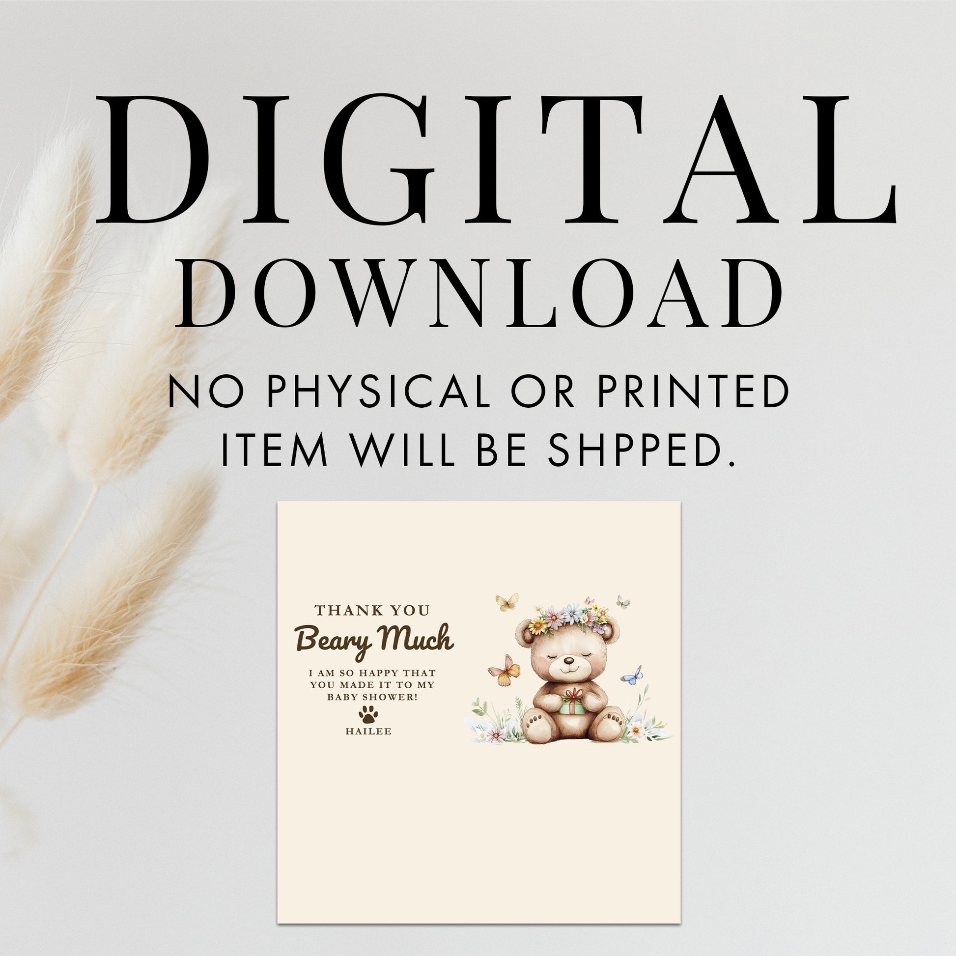 Editable We Can Bearly Wait Baby Shower Candy Wrapper Canva Template