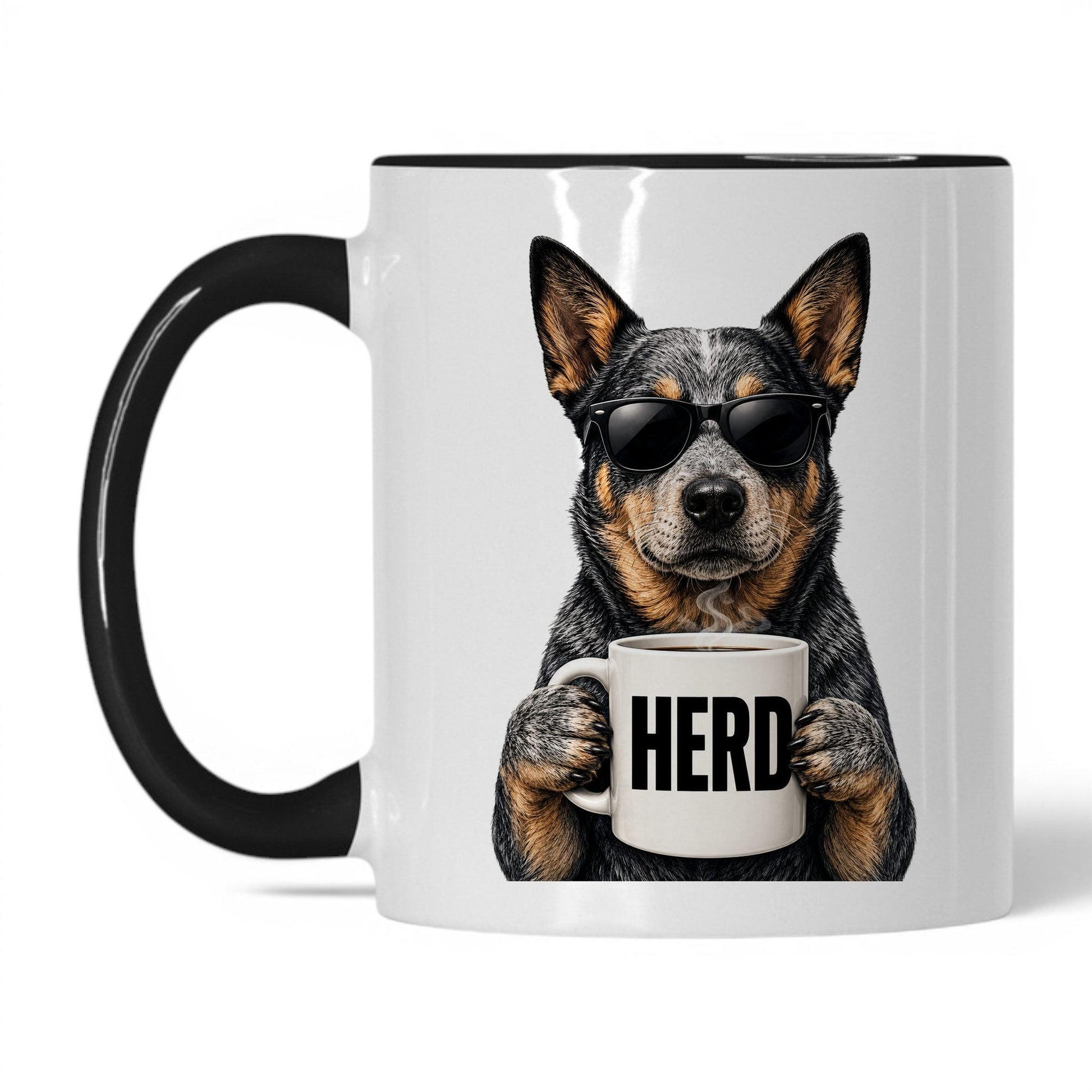 Cattle Dog Herd coffee mug — 11oz White Black