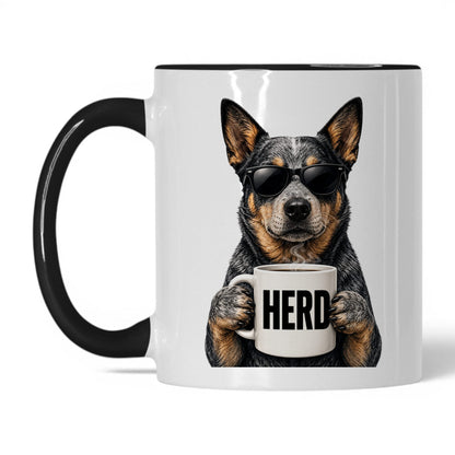 Cattle Dog Herd coffee mug — 11oz White Black