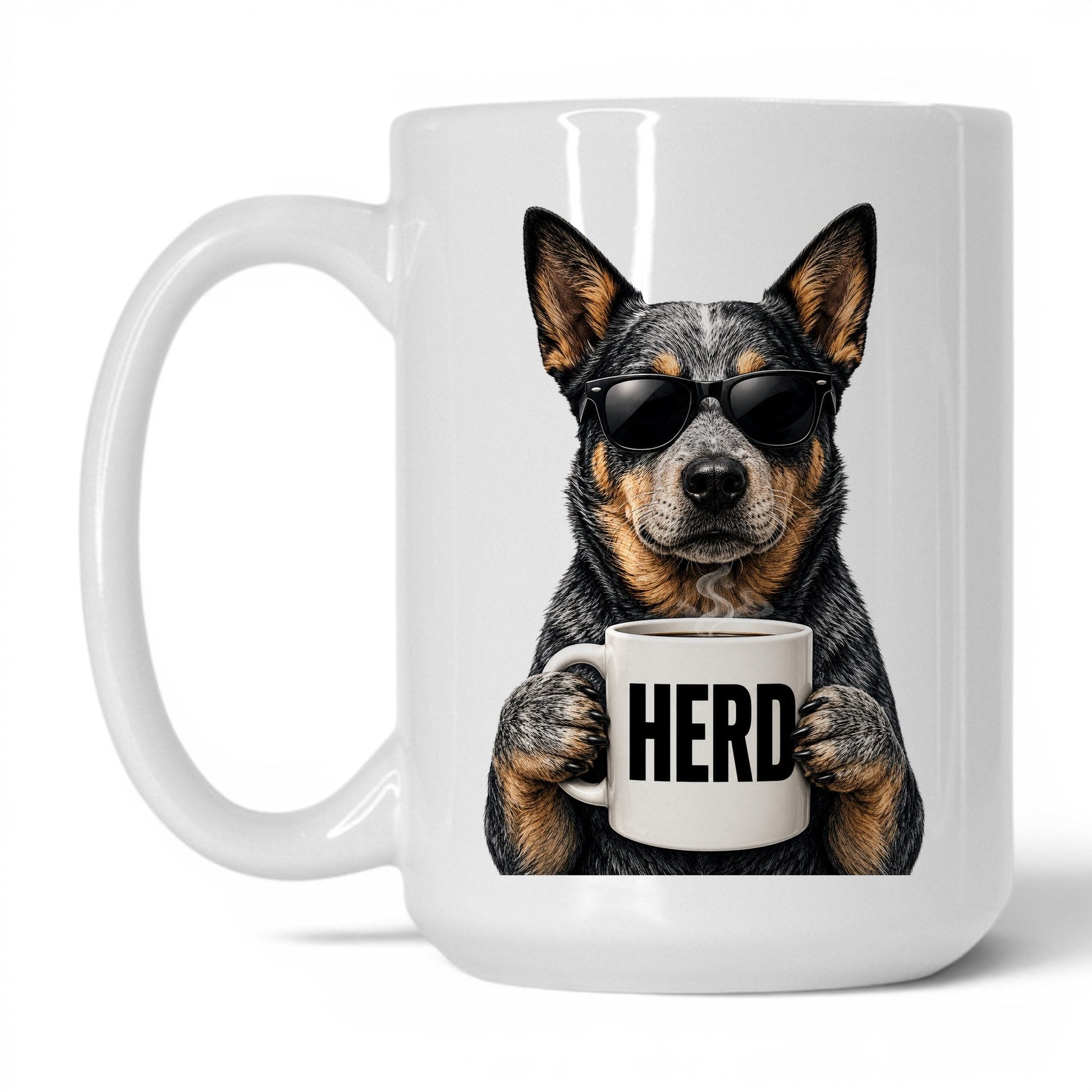 Cattle Dog Herd coffee mug — 15oz White
