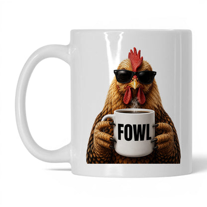 Chicken Fowl coffee mug — 11oz White