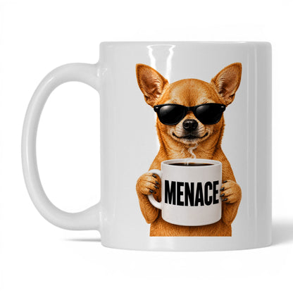 Chihuahua Menace coffee mug — 11oz White