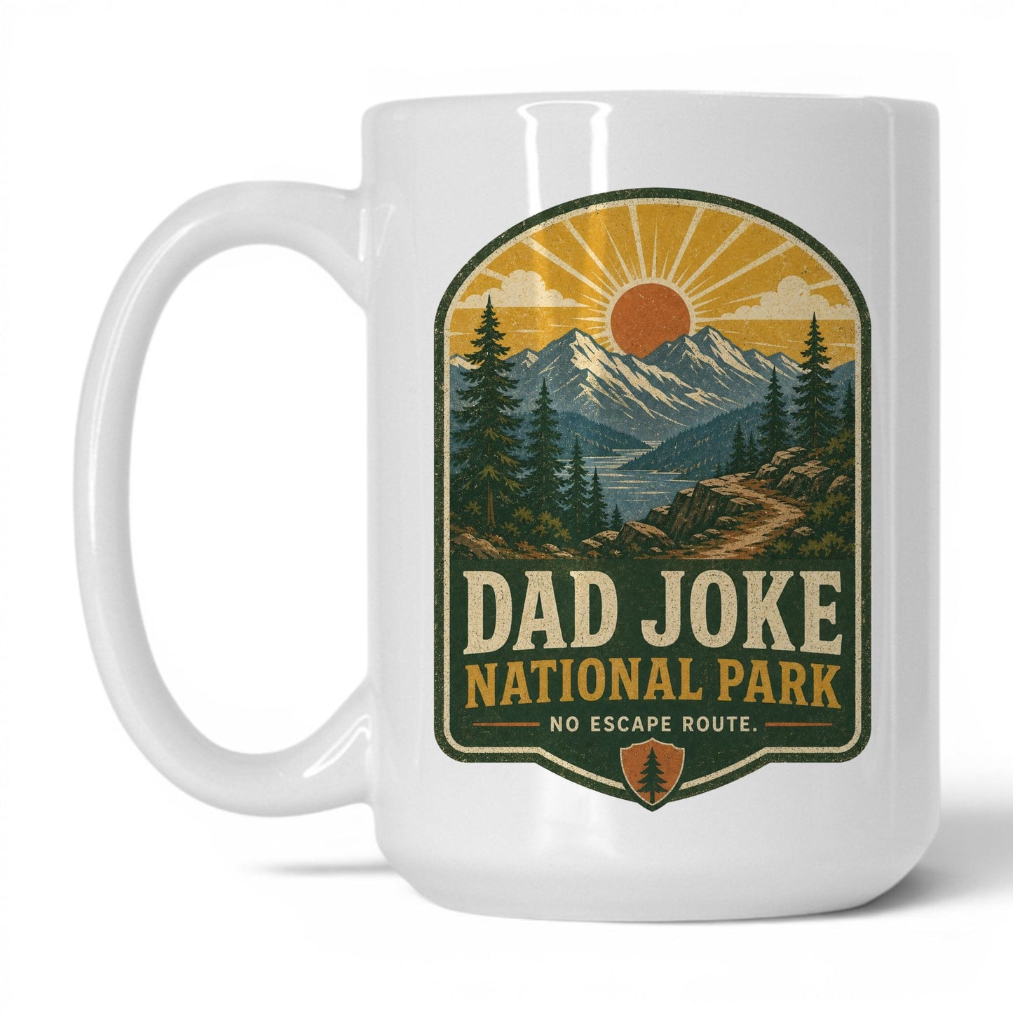 Dad Joke National Park 15oz white coffee mug