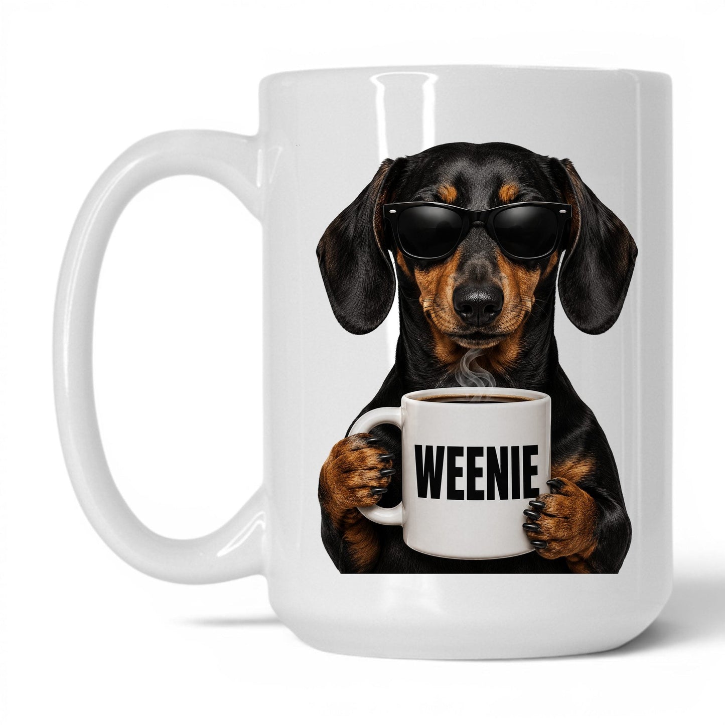 Dachshund Weenie coffee mug — 15oz White