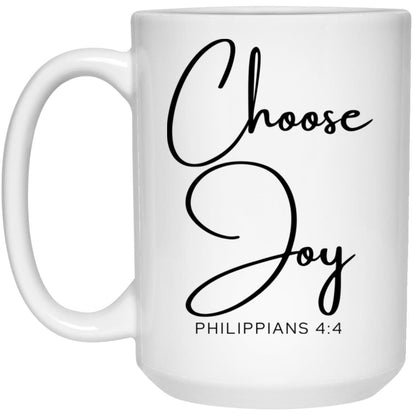 Choose Joy Coffee Mug - Christian Bible Verse Gift (Philippians 4:4)
