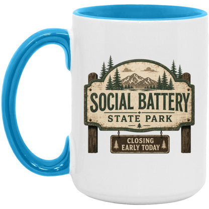 Social Battery State Park coffee mug