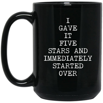 Five Stars Started Over coffee mug