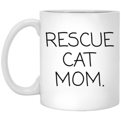 Rescue Cat Mom coffee mug