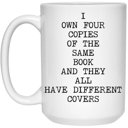 Four Copies Different Covers coffee mug