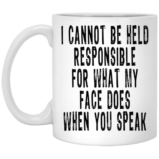 Funny resting face responsible coffee mug