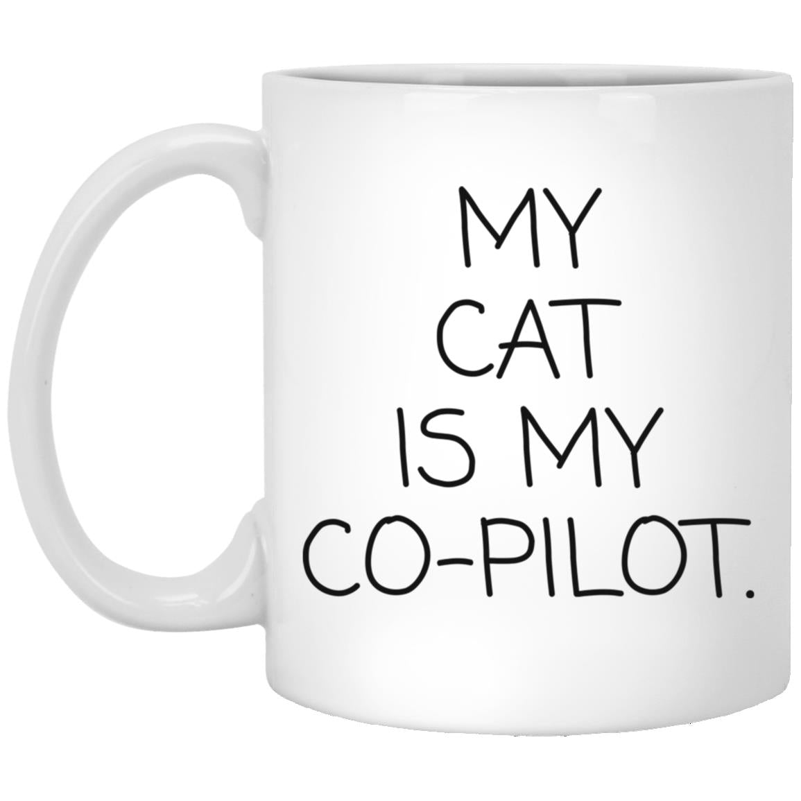 My Cat Is My Co-Pilot coffee mug