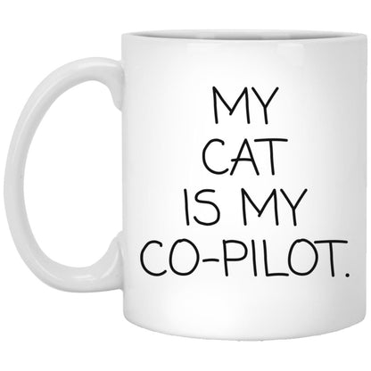 My Cat Is My Co-Pilot coffee mug