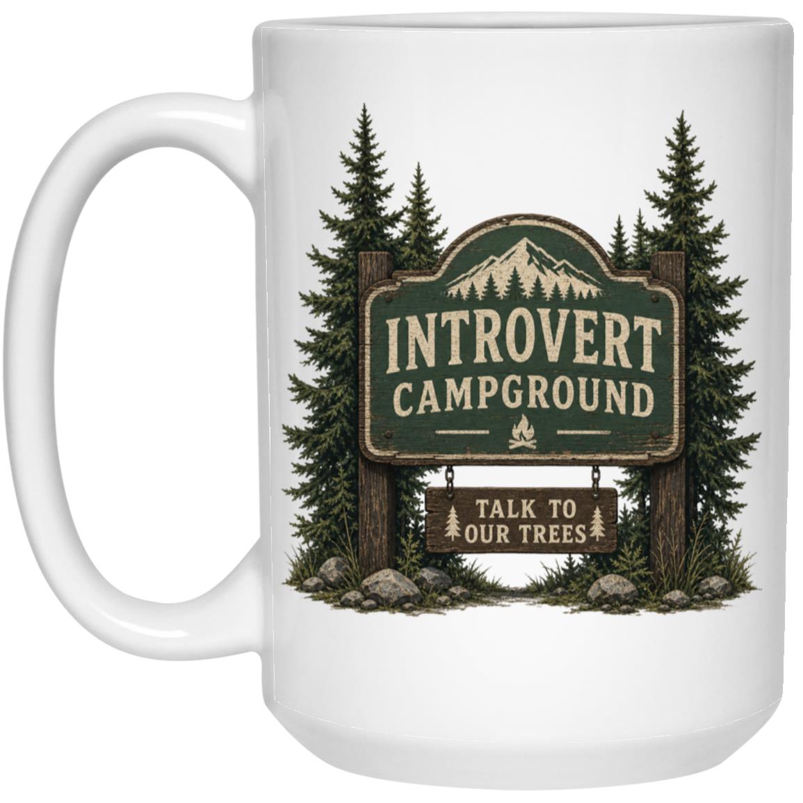 Introvert Campground coffee mug