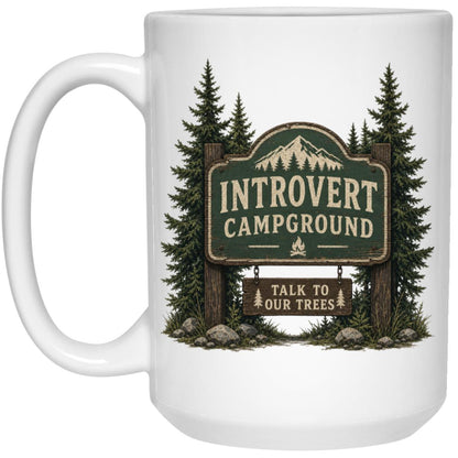 Introvert Campground coffee mug