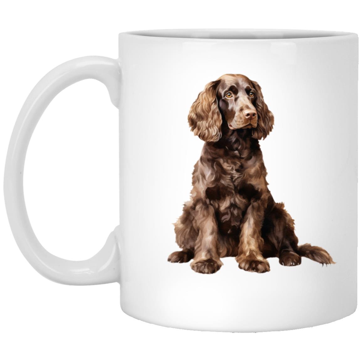 American Water Spaniel watercolor mug – 11oz White