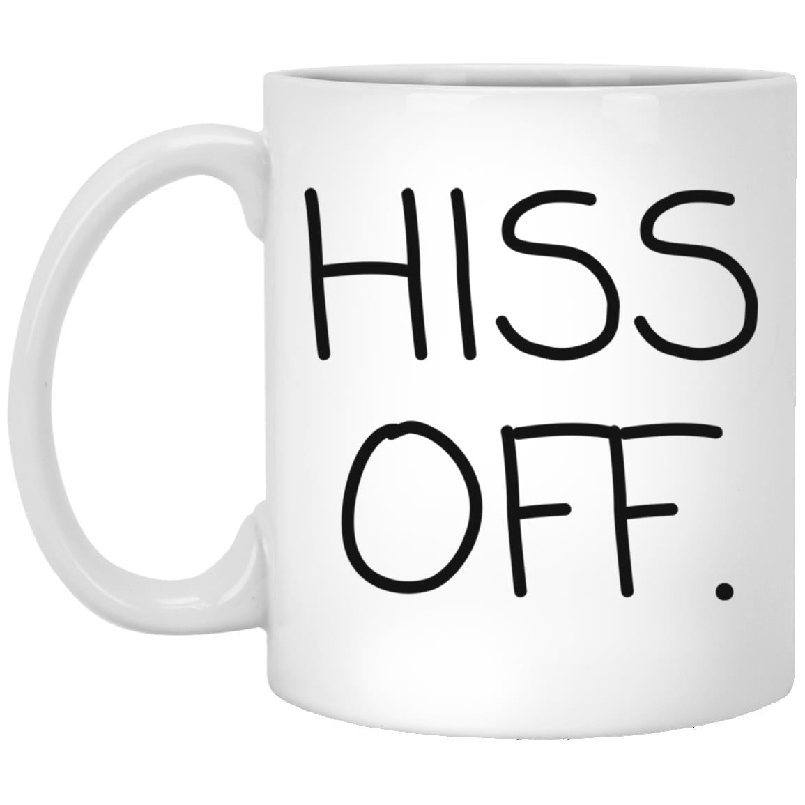 Hiss Off coffee mug