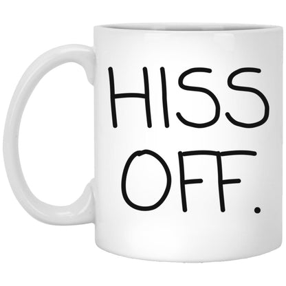 Hiss Off coffee mug