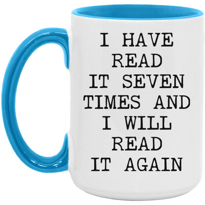 Read It Seven Times coffee mug