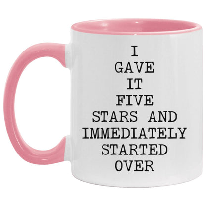 Five Stars Started Over coffee mug
